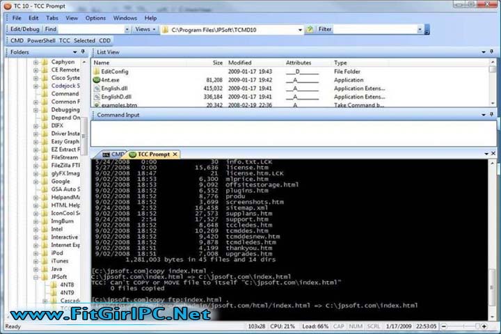 Take Command 35.00.19 in Action JP Software Take Command 35.00.19 demonstration