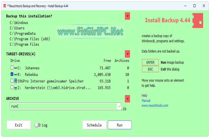 Reuschtools Backup and Recovery v4.58 (PC Software) Free install Reuschtools Backup and Recovery v4.58 (PC Software) Free install